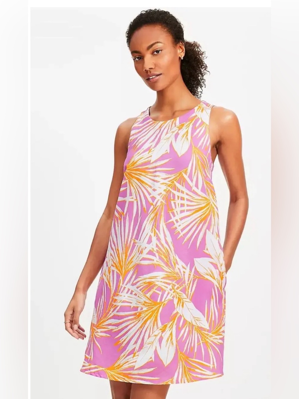 Loft Pink Tropical Dress